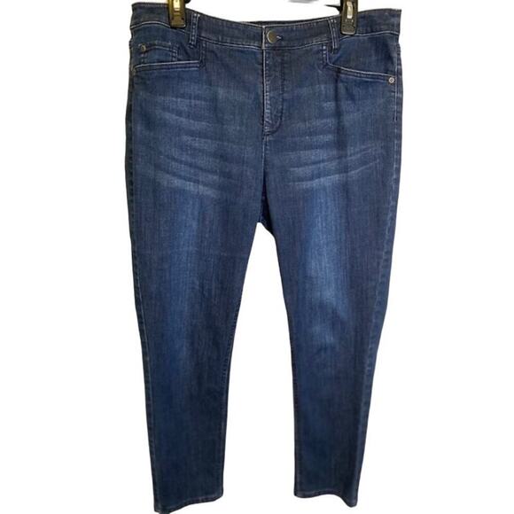 J Jill Denim Dark Wash Smooth Fit Slim Ankle Jeans- 14 - Picture 1 of 6